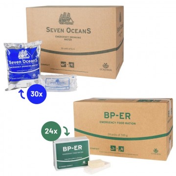 24x bp er noodrantsoen en 30x seven oceans drinkwater bundel