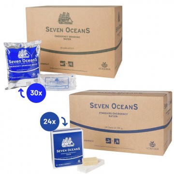 24x seven oceans noodrantsoen en 30x seven oceans drinkwater bundel 0