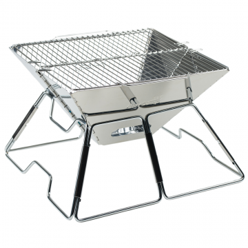 Acecamp charcoal draagbare rvs barbecue  grill medium 36 34 cm