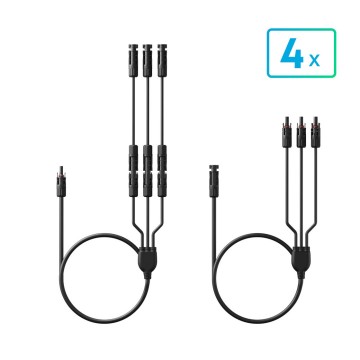 Anker SOLIX drievoudige parallelkabel 3m (4 stuks)