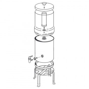 Aqua logic rvs zwaartekracht waterfilter 8 0