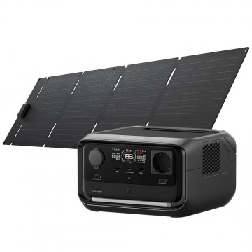 EcoFlow RIVER 3 Plus Power Station + 60W opvouwbaar zonnepaneel met USB-C