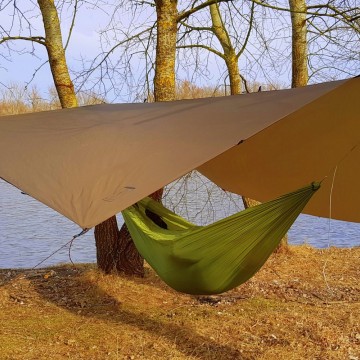 Bushmen ultralight tarp olive 3 x 3 meter 3