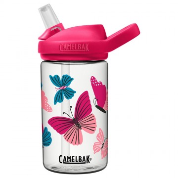 Camelbak eddy kids drinkfles voor kinderen met rietje 400 ml colorblock butterflies