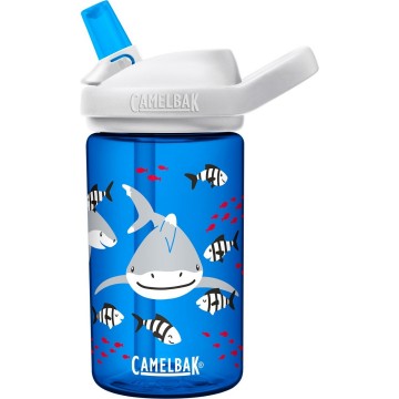 Camelbak eddy kids drinkfles voor kinderen met rietje 400 ml friendly sharks