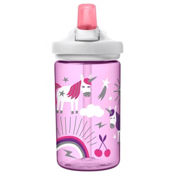 Camelbak eddy kids drinkfles voor kinderen met rietje 400 ml unicorn party 2