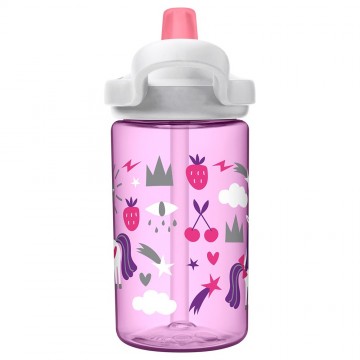 Camelbak eddy kids drinkfles voor kinderen met rietje 400 ml unicorn party 4