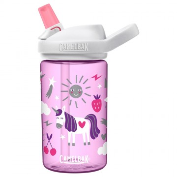 Camelbak eddy kids drinkfles voor kinderen met rietje 400 ml unicorn party