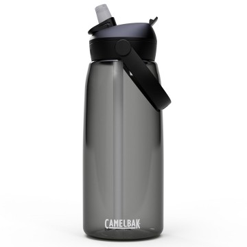 Camelbak thrive flip straw drinkfles met rietje 1 liter charcoal grijs