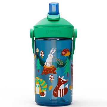 Camelbak thrive flip straw kids drinkfles voor kinderen met rietje 400 ml friendly forest 2
