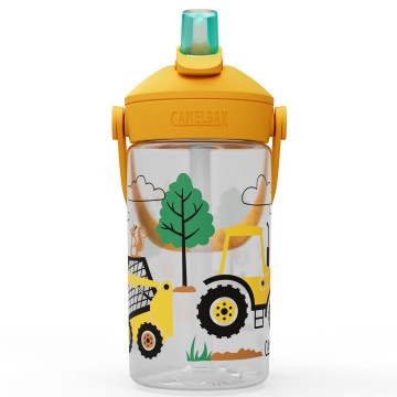 Camelbak thrive flip straw kids drinkfles voor kinderen met rietje 400 ml tractors and trees 2