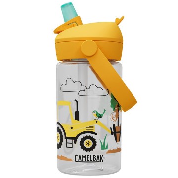 Camelbak thrive flip straw kids drinkfles voor kinderen met rietje 400 ml tractors and trees