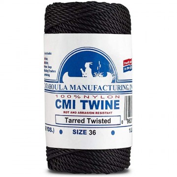 Catahoula bankline tarred twisted nylon seine twine diverse diktes rol 1 lb  450 g