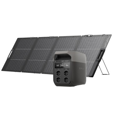 Ecoflow delta 3 220w lichtgewicht opvouwbaar dubbelzijdig zonnepaneel