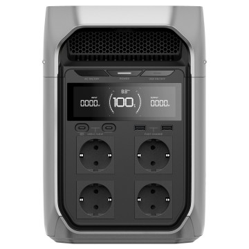 Ecoflow delta 3 plus power station vooraanzicht
