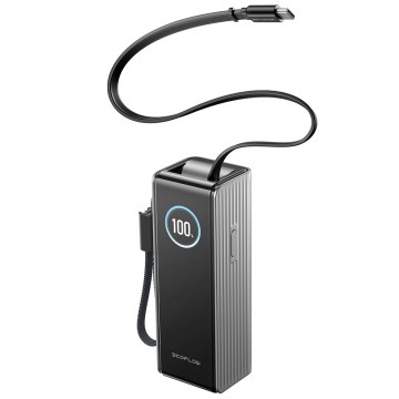 Ecoflow rapid powerbank 25000 mah met ingebouwde kabel zilver 4