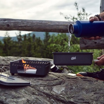 Esbit solid fuel kookset met 11l aluminium pan en brander 6