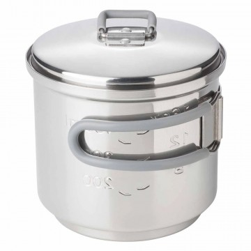 Esbit solid fuel kookset met 585ml pan en brandertje rvs 3