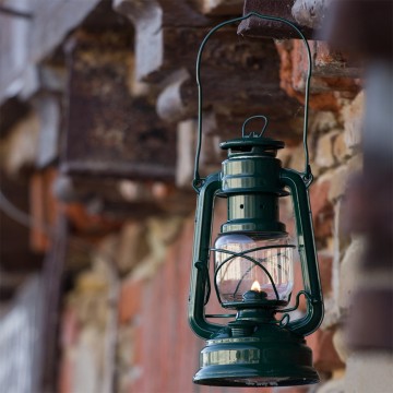 Feuerhand 276 stormlantaarn set met reflector en olie groen 7