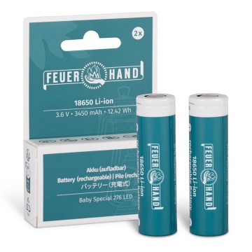 Feuerhand li ion 18650 oplaadbare batterij set 2 stuks 2