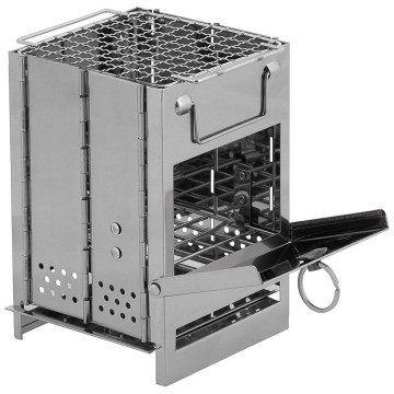 Fox outdoor rocket stove rvs met rooster mini 2