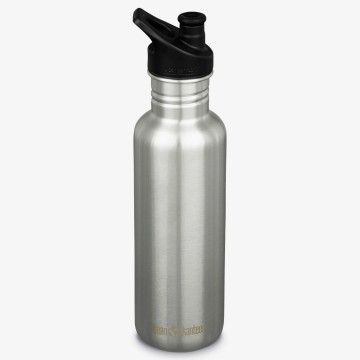 Klean kanteen classic drinkfles met sportdop 800ml brushed stainless 1