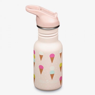 Ice Cream print - Klean Kanteen Kids Drinkfles met Flip Seal sportdop en rietje, 355 ml