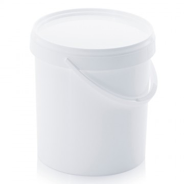 Kunststof ronde emmer met deksel voor levensmiddelen 10 8 liter