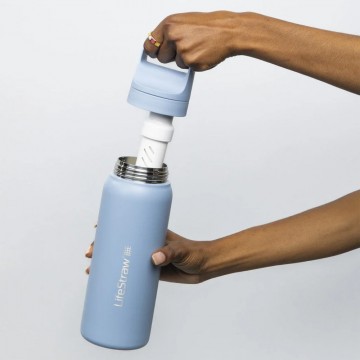 Lifestraw go 20 stainless waterfilter  drinkfles 1l icelandic blue 2