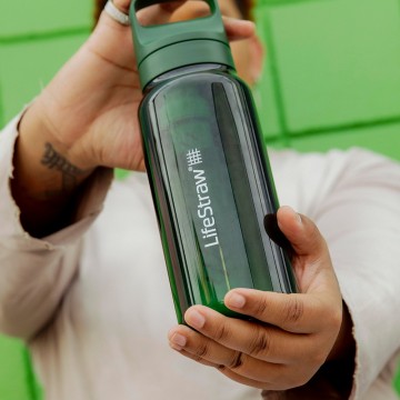 Lifestraw go 20 waterfilter  drinkfles 1l terrace green lifestyle