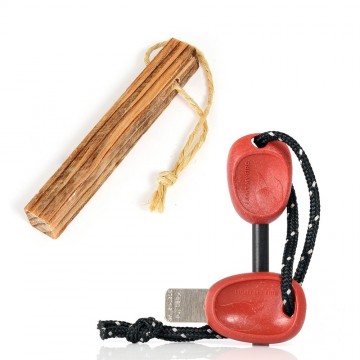 Lmf tinder on a rope en lmf firesteel bio scout bundel