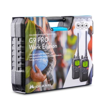 Midland g9 pro work edition pmr446 portofoons set van 2 3