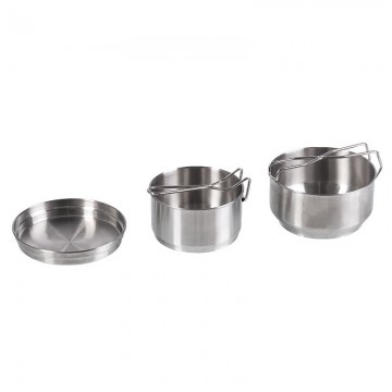 Mil tec 3 delige outdoor pannenset rvs 2