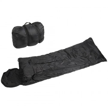 Mil tec pilot slaapzak met warmtekraag zwart