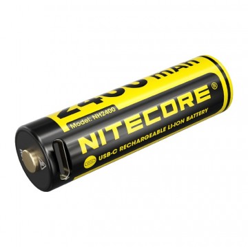 Nitecore nh2400 oplaadbare aa batterijen met usb c poort 4 stuks