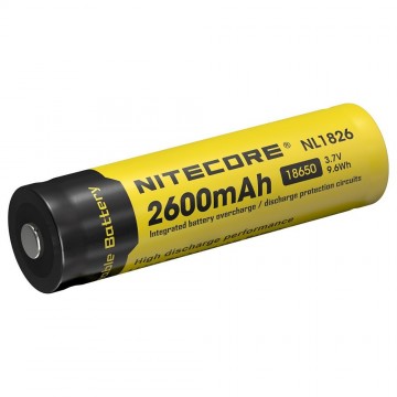 Nitecore nl1826 oplaadbare li ion 18650 batterij 2600 mah