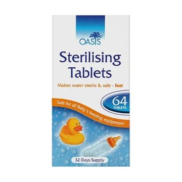 Oasis sterilisatietabletten voor babyflessen 64 stuks