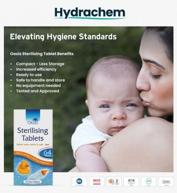 Oasis sterilising tablets 64 tabs