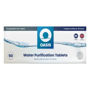 Oasis waterzuiveringstabletten 10 liter per tablet 50 stuks 67mg
