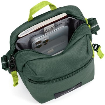 Pacsafe go micro crossbody anti diefstal schoudertas spruce green 6