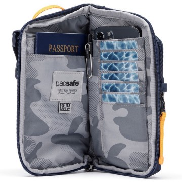 Pacsafe go tech crossbody anti diefstal schoudertas coastal blue 5