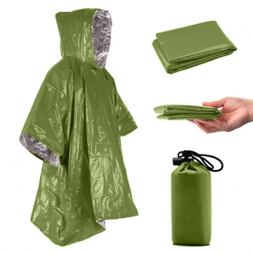Poncho mylar groen