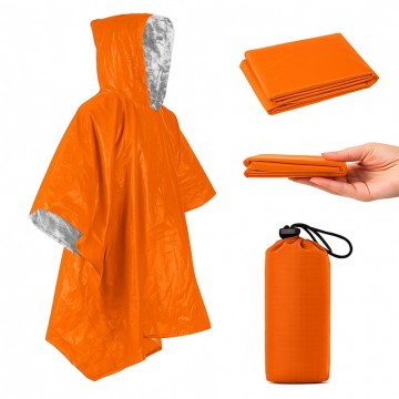 Poncho mylar oranje