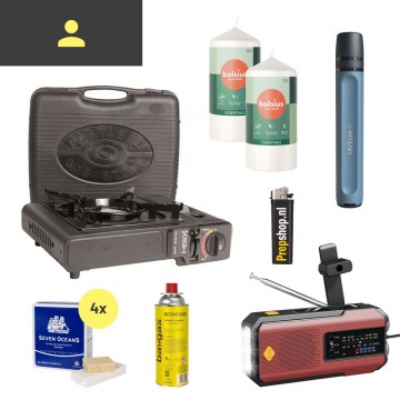 Prepshop noodpakket voor stroomstoring, 72 uur (3 dagen) voor 1 persoon