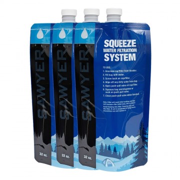 Sawyer sp113 opvouwbare waterzakken 1 liter set van 3