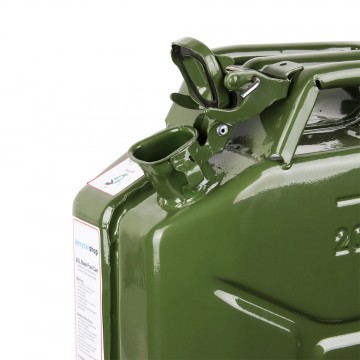 Stalen brandstof jerrycan 20 liter groen 2