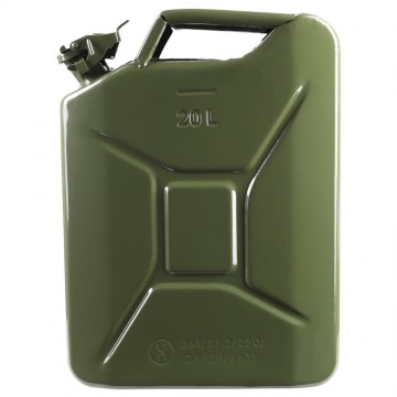 Stalen brandstof jerrycan 20 liter groen 3