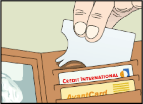 Tekenkaart portemonnee