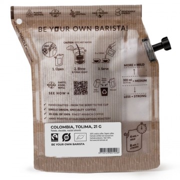 The brew company coffeebrewer koffie brouwset voor onderweg colombia biologisch 2