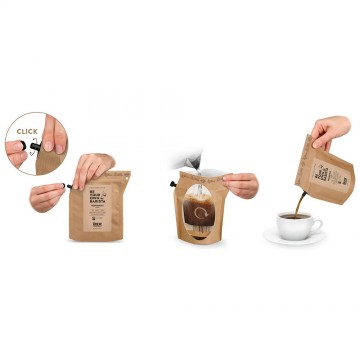 The brew company coffeebrewer koffie brouwset voor onderweg stappen